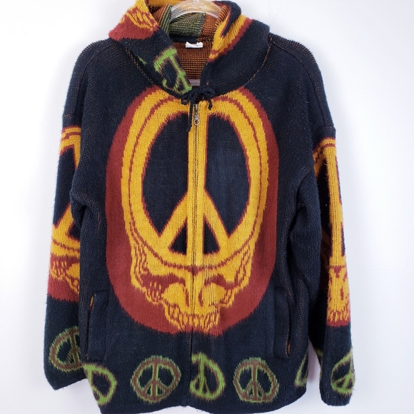 YARI Other - YARI -  RARE Vtg 100% Wool Zip Hood Sweater Jacket